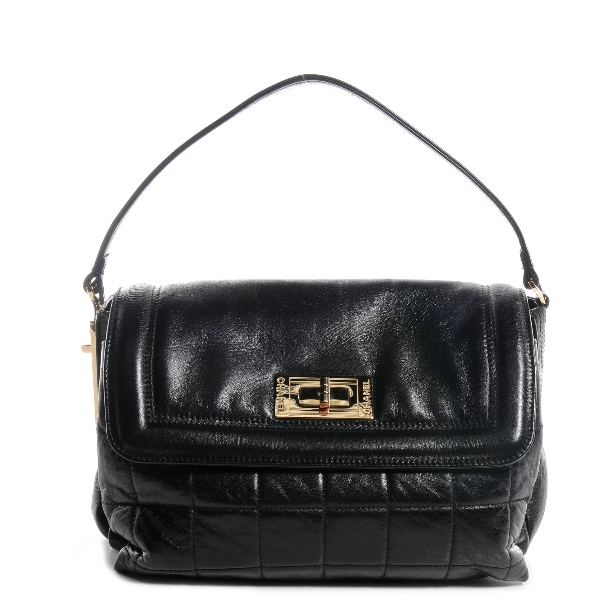 Chanel Lambskin Mademoiselle Chocolate Bar Shoulder Bag Black 1 of 9