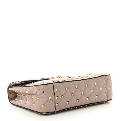 Valentino Garavani Lambskin Medium Rockstud Spike Shoulder Bag Poudre 4 of 10