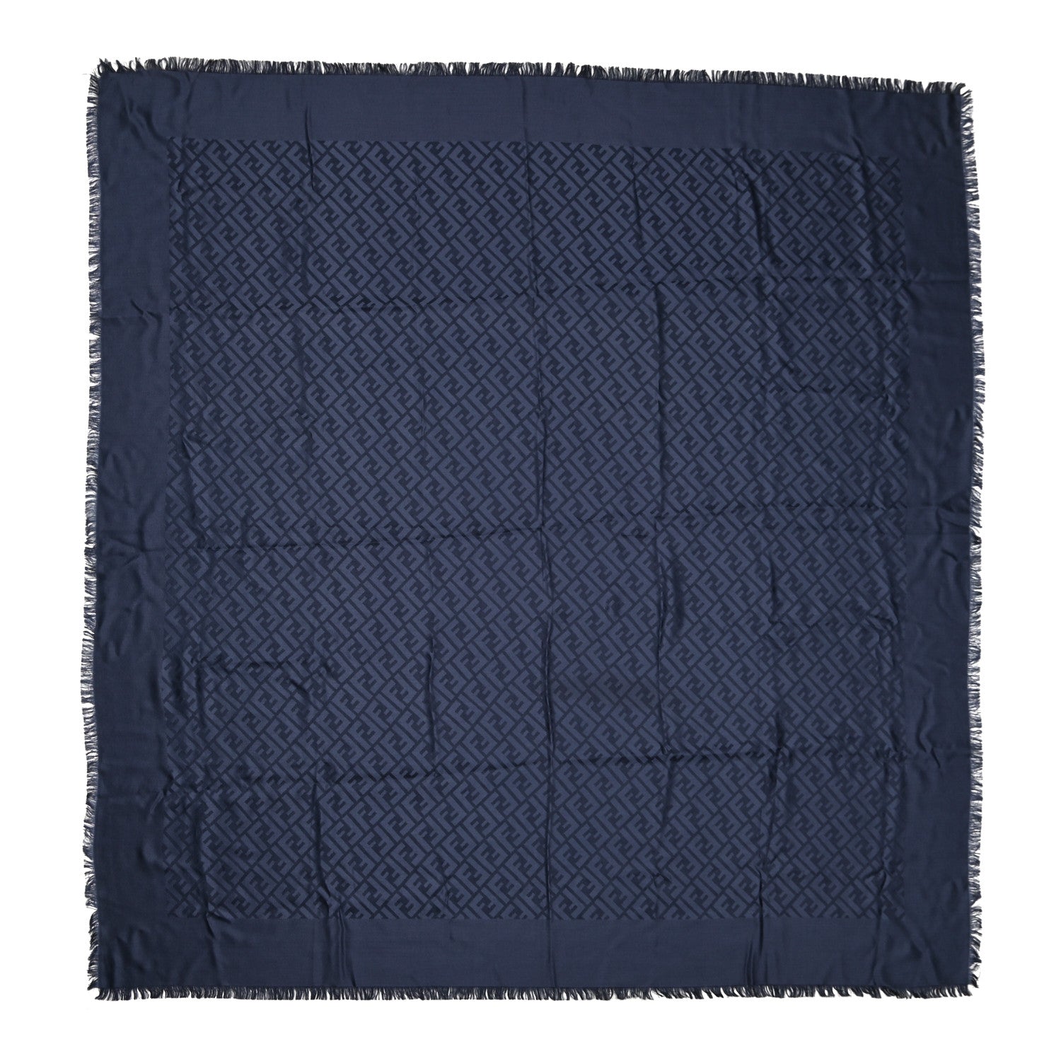 Fendi Silk Wool FF Shawl Blue 1 of 6