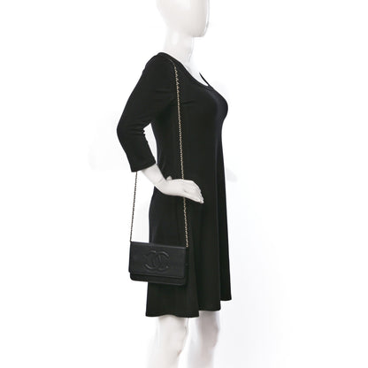 Chanel Caviar Timeless CC Wallet on Chain WOC Black 2 of 11