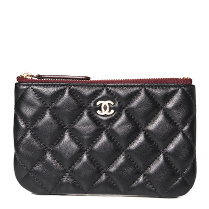 Chanel Lambskin Quilted Small Cosmetic Case Black 1 of 12