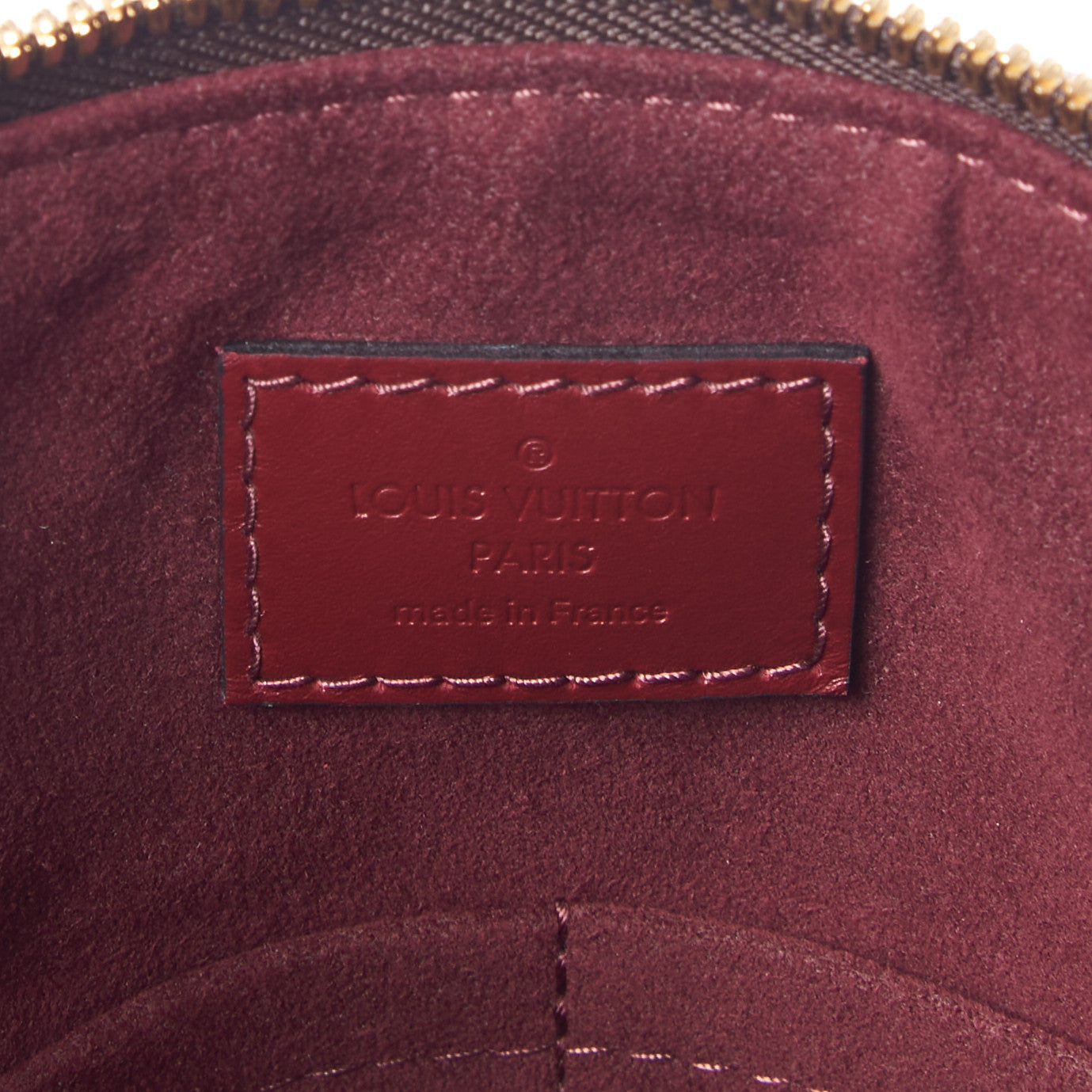 Monogram Flower Zipped Tote MM Bordeaux