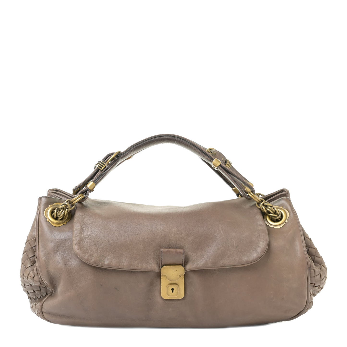 Nappa Intrecciato Napoli Shoulder Bag Pepe