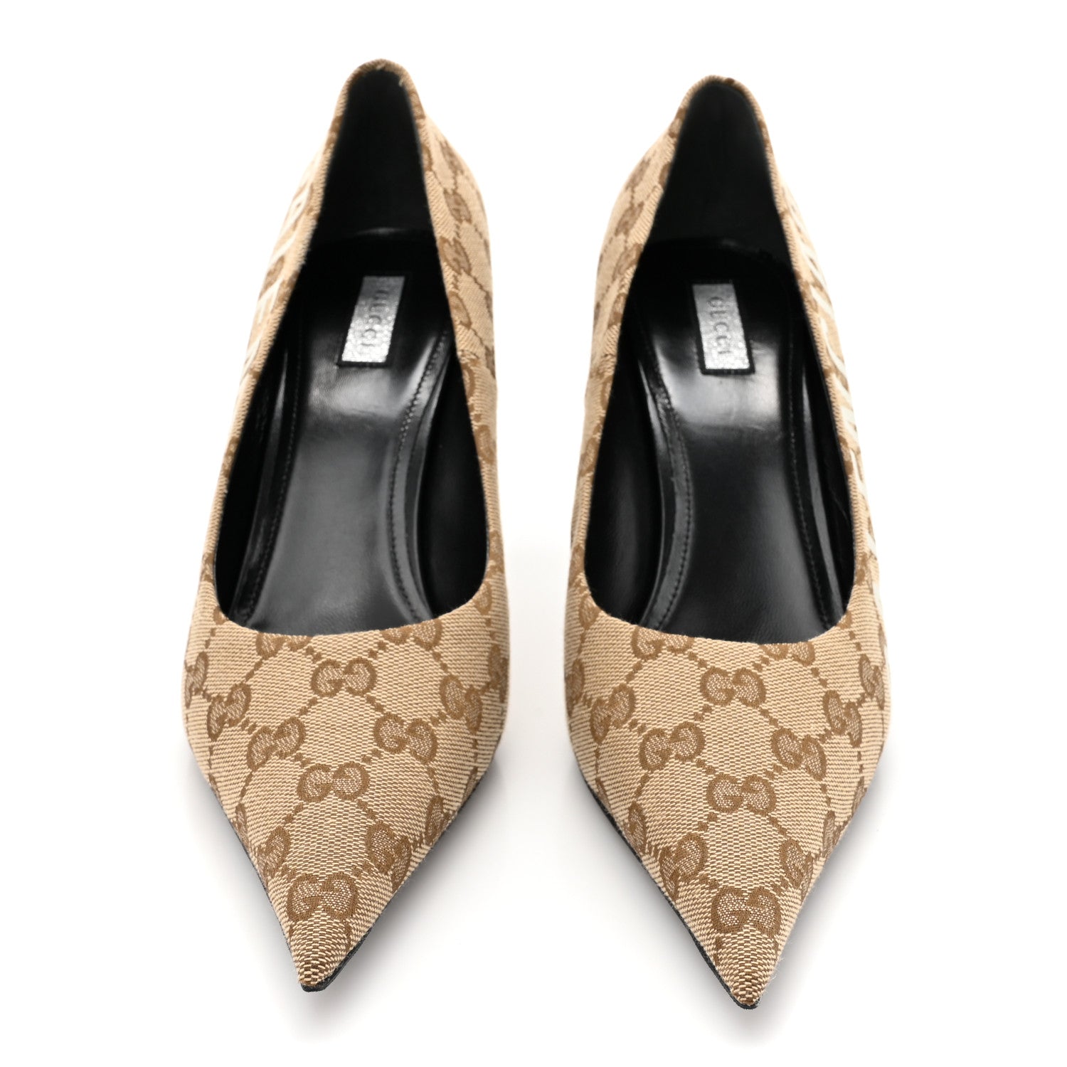Balenciaga X GUCCI GG Monogram Square Knife 80mm Pumps 40 Beige Ebony 2 of 10