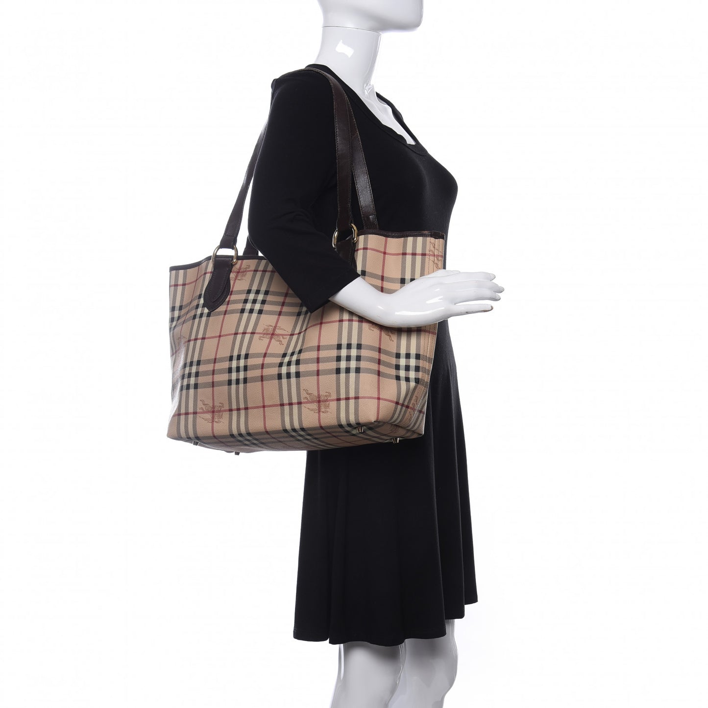Haymarket Check Large Nick Tote Chocolate