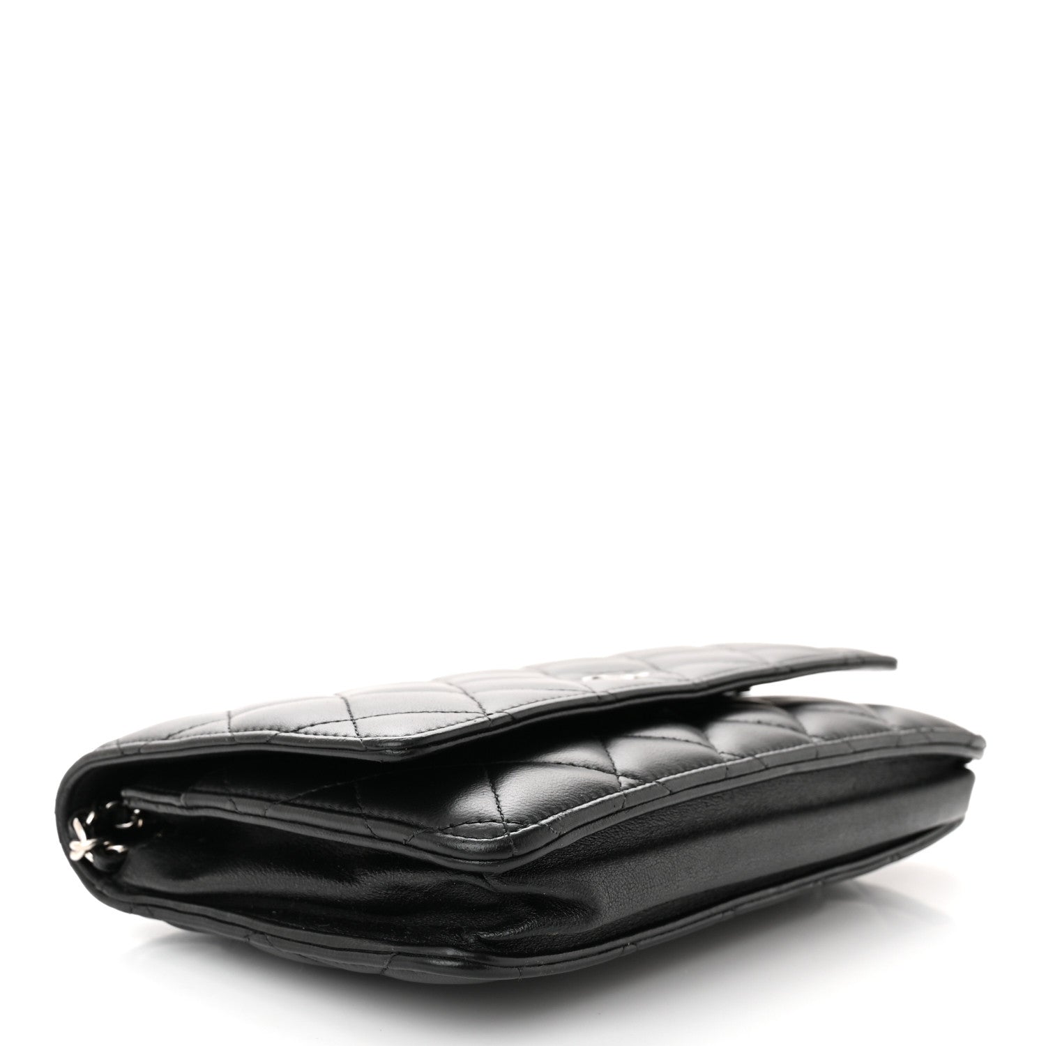 Chanel Lambskin Quilted Wallet On Chain WOC Black 4 of 11