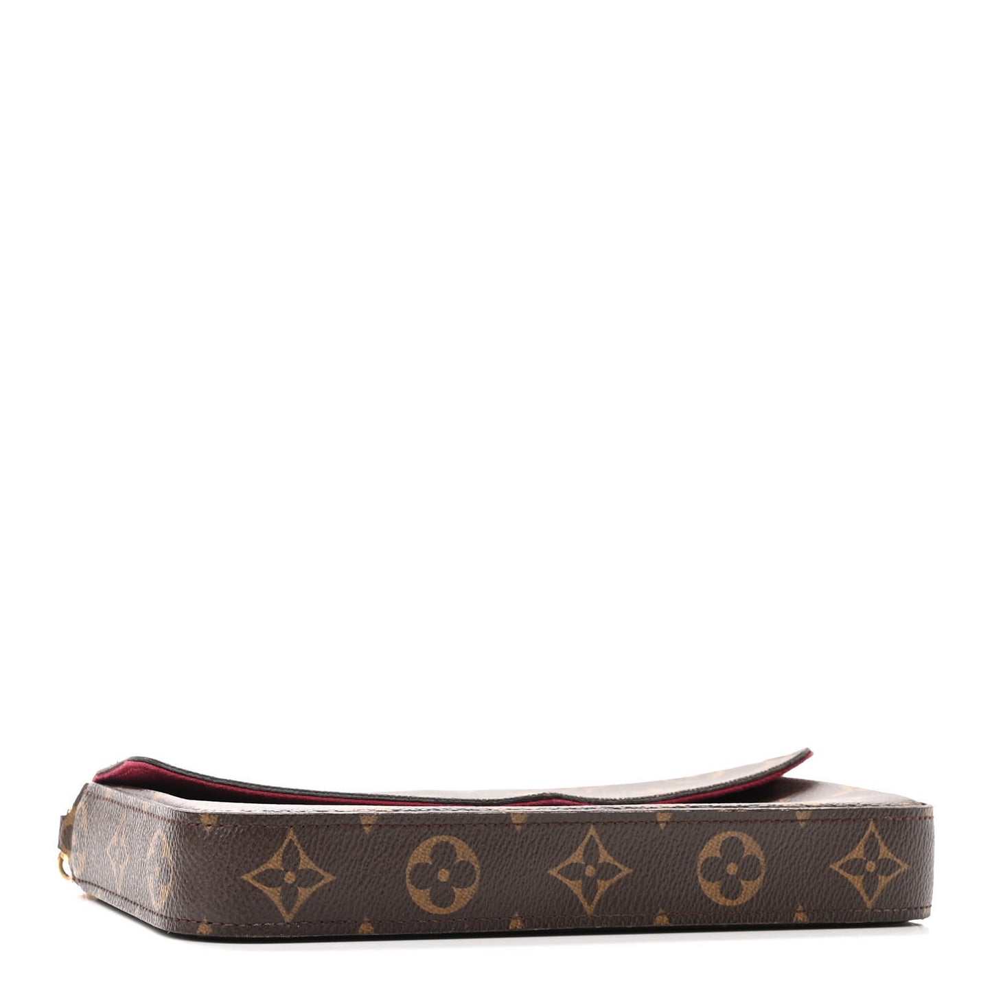 Monogram Pochette Felicie Chain Wallet Fuchsia