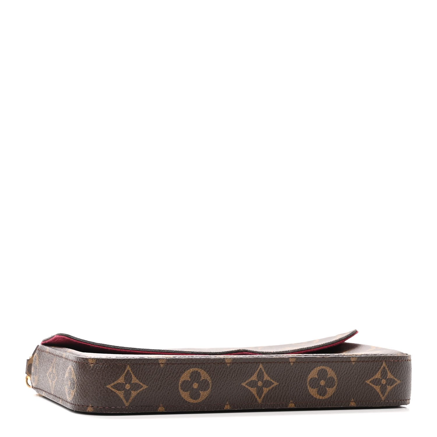 Louis Vuitton Monogram Pochette Felicie Chain Wallet Fuchsia 5 of 11