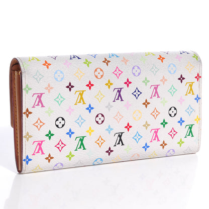 Louis Vuitton Monogram Multicolor Sarah Wallet White 3 of 8