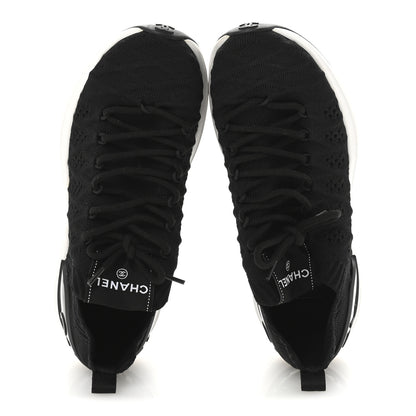 Chanel Fabric Logo Sneakers 37 Black 2 of 9