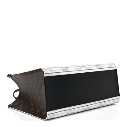 Louis Vuitton X FORNASETTI Calfskin Architettura Onthego MM Black White 4 of 9