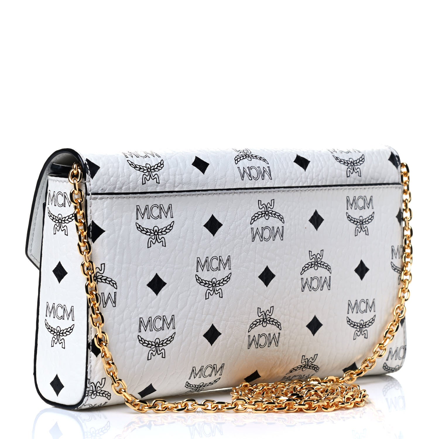 MCM Visetos Small Millie Crossbody Bag White 2 of 4