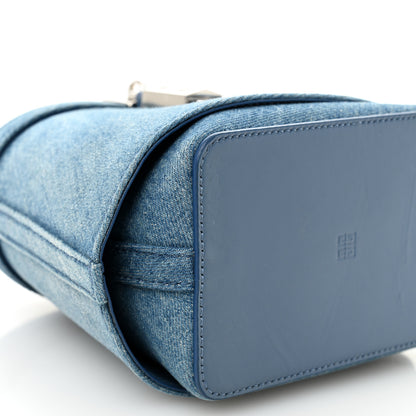 Givenchy Denim Shark Lock Bucket Bag Medium Blue 8 of 10