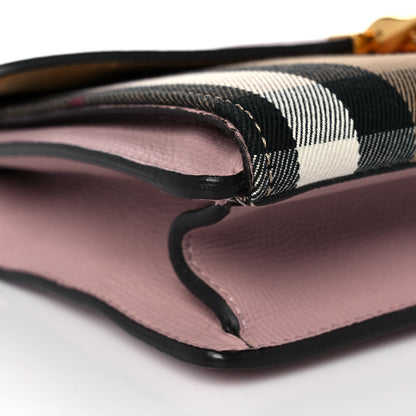 Burberry Derby Calfskin House Check Small Macken Crossbody Bag Pale Orchid 9 of 10