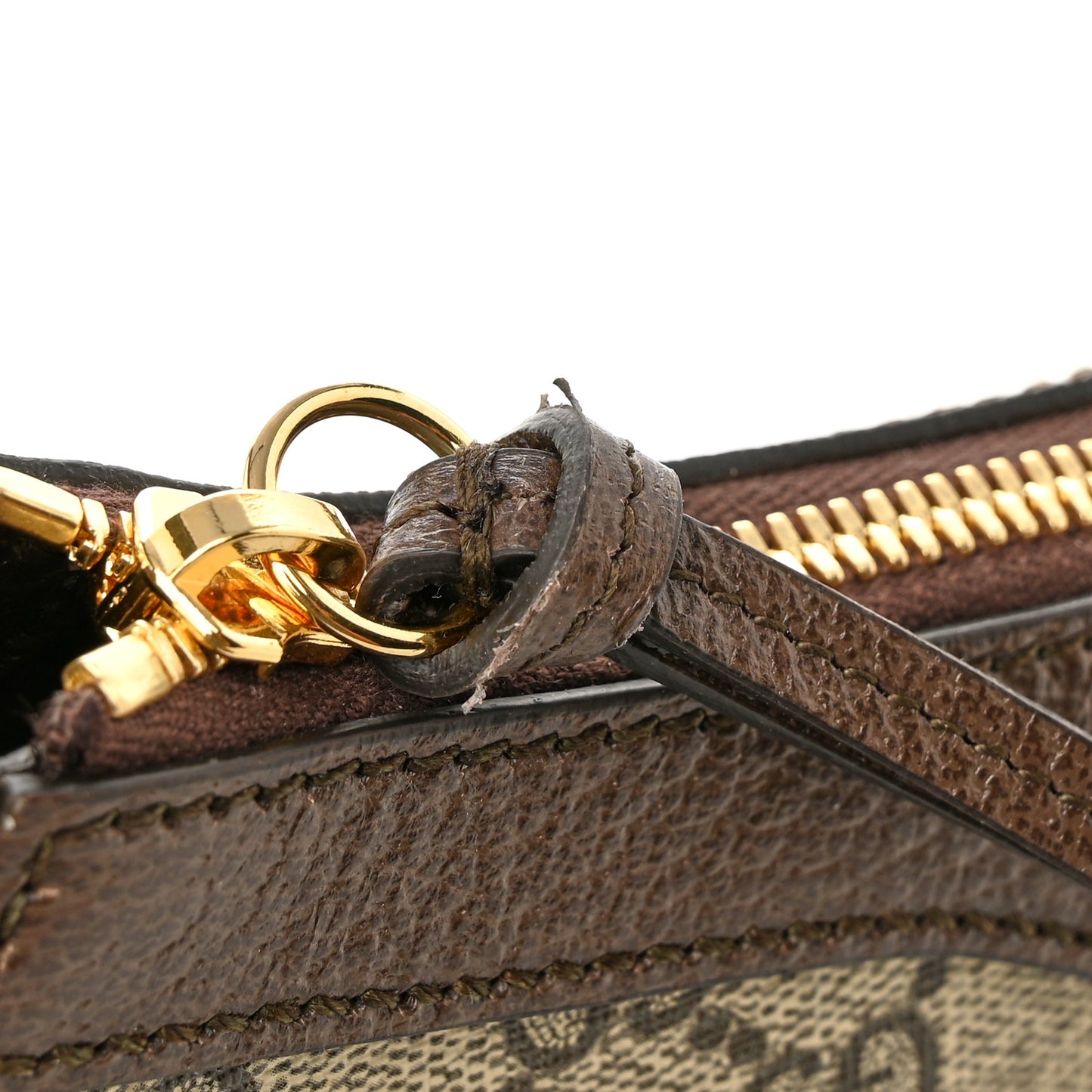 GG Supreme Monogram Textured Dollar Calfskin Web Small Ophidia GG Handbag Beige Ebony New Acero
