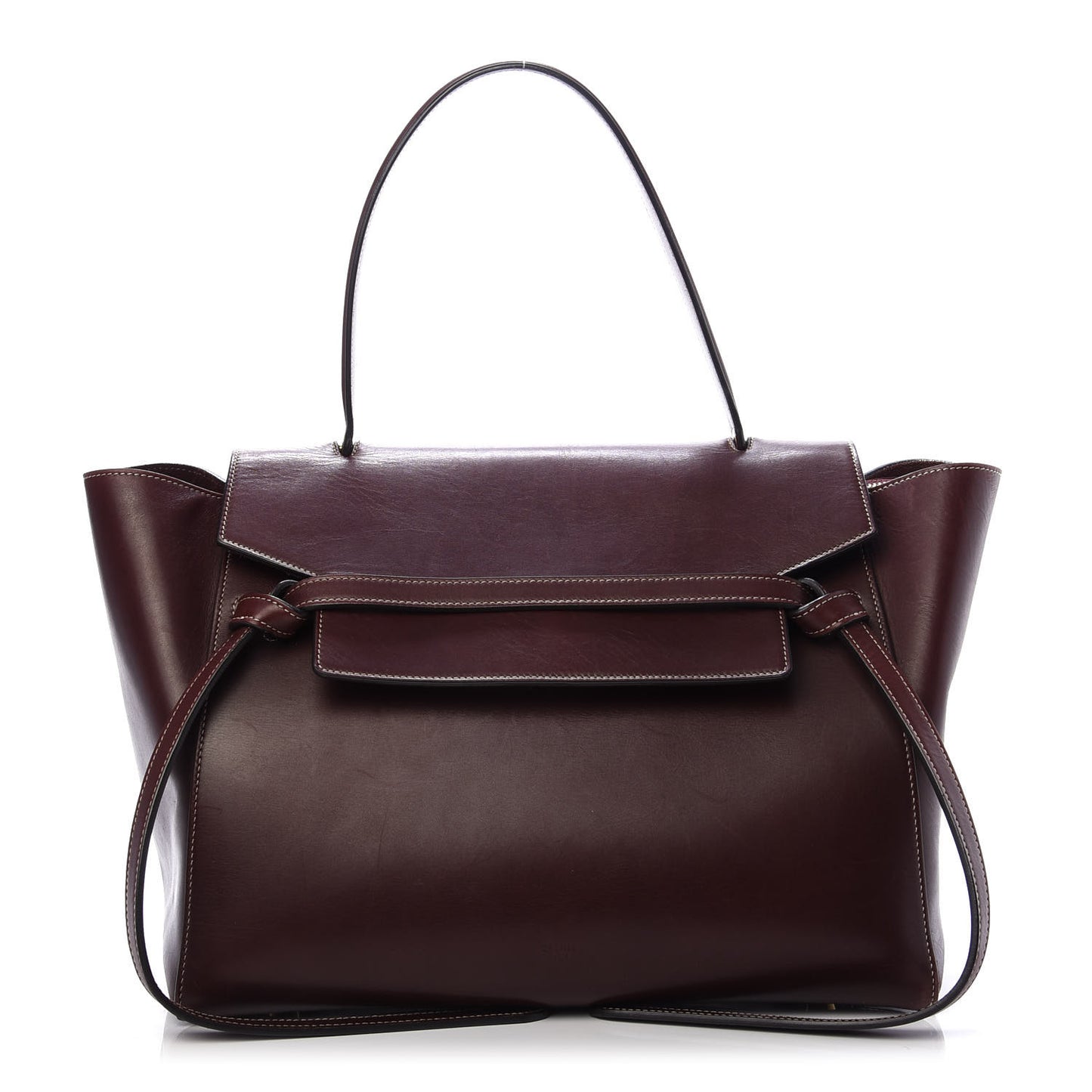 Natural Calfskin Small Belt Bag Burgundy