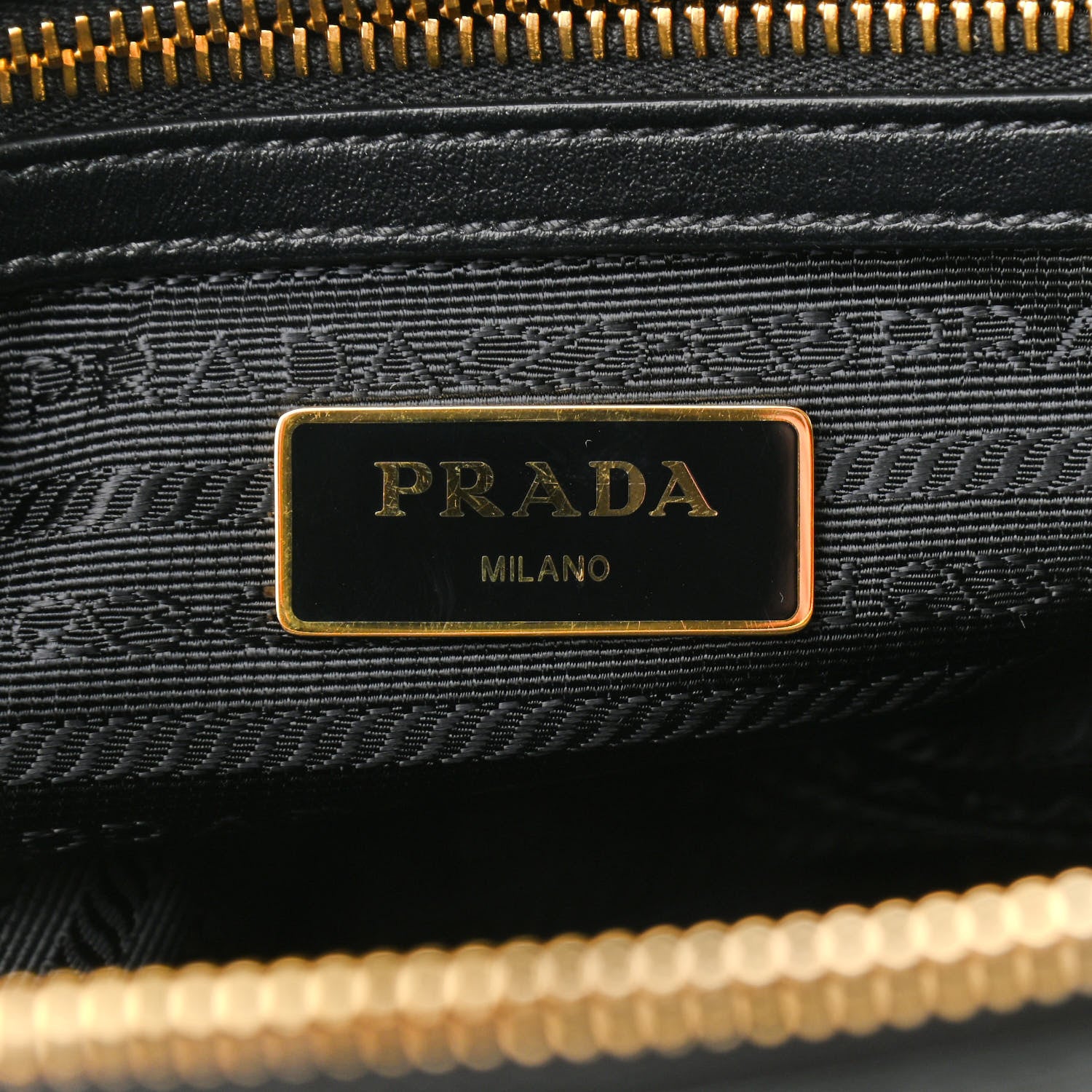 Prada Tessuto Nylon Soft Calf Shopping Tote Black 6 of 10