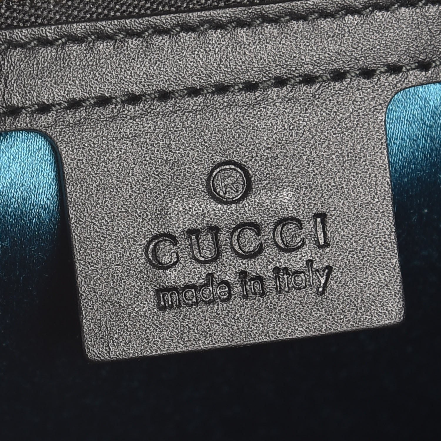 Gucci Suede Patent Web Dragon Embroidered Medium Ophidia Chain Shoulder Bag Blue Multicolor Black 6 of 7