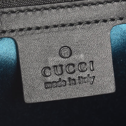 Gucci Suede Patent Web Dragon Embroidered Medium Ophidia Chain Shoulder Bag Blue Multicolor Black 6 of 7