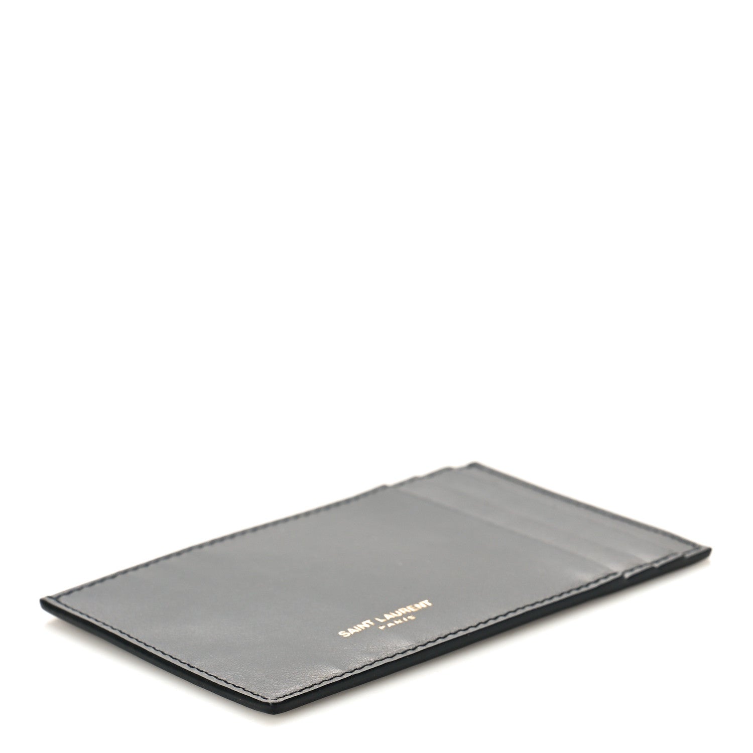 Saint Laurent SAINT LAURENT Smooth Calfskin Uptown Card Holder Black Black 4 of 7