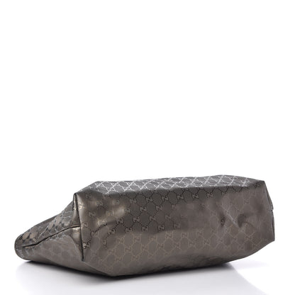 Gucci Imprime Monogram Medium Zippered Shopping Tote Pewter 4 of 10