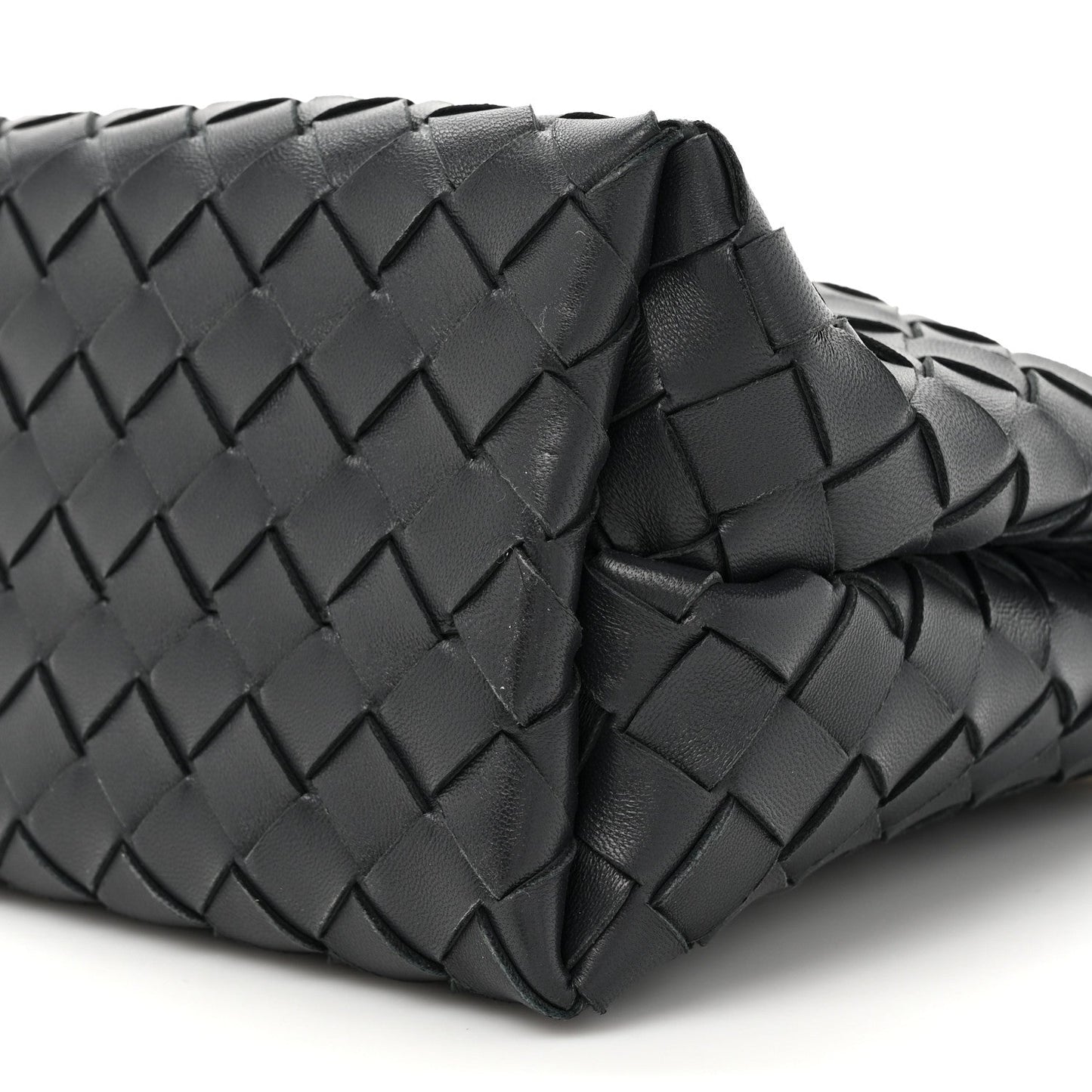 Nappa Intrecciato Small Andiamo With Chain Shoulder Bag Deep Blue