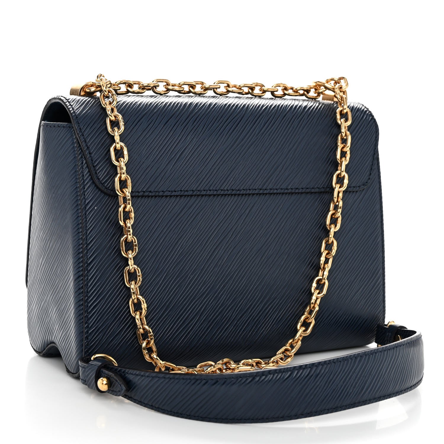 Louis Vuitton Epi Twist Shoulder Bag MM Indigo 3 of 10