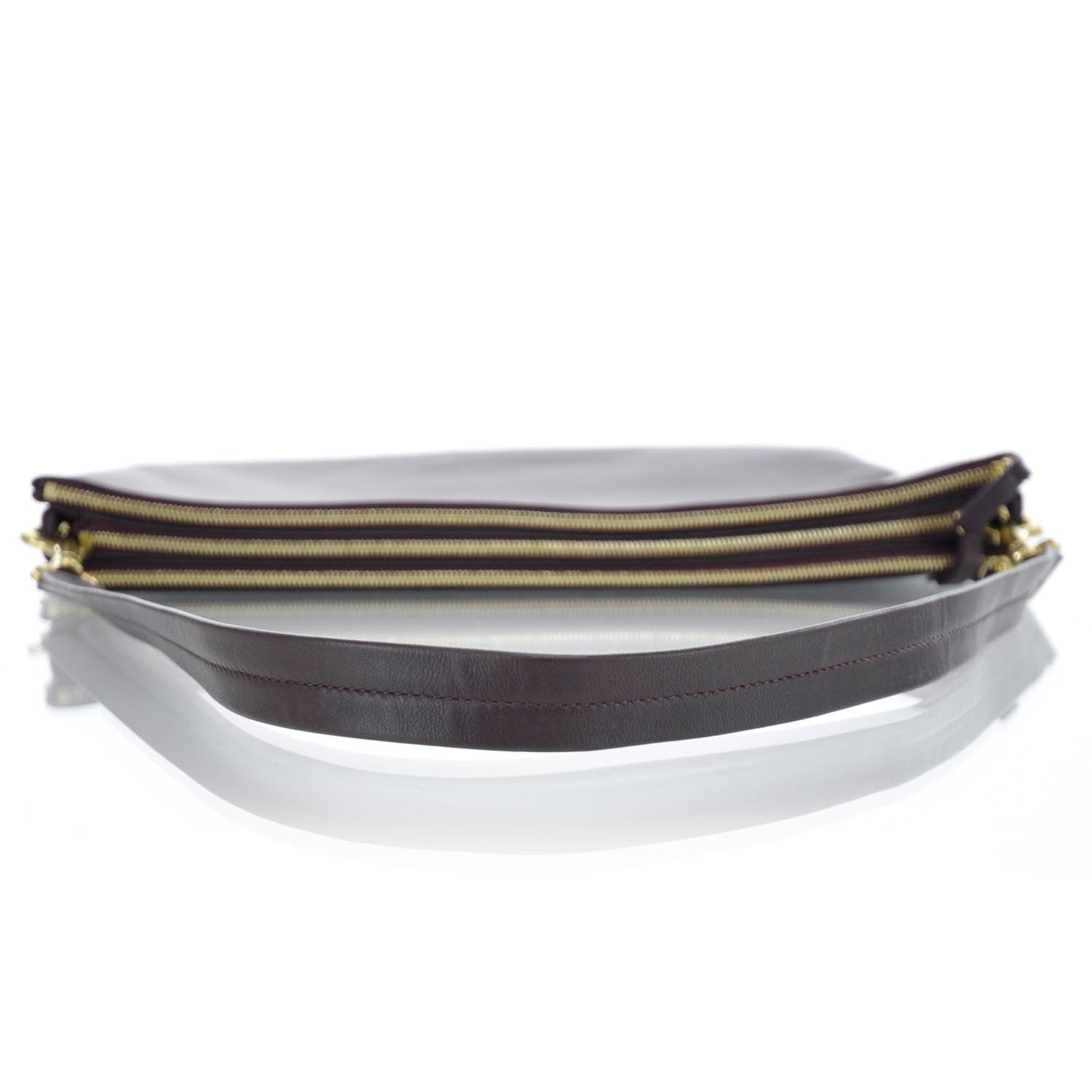 Lambskin Soft Trio Zipped Bag Bordeaux