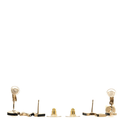 Chanel Pearl Cha Nel Drop Earrings White Gold 3 of 4