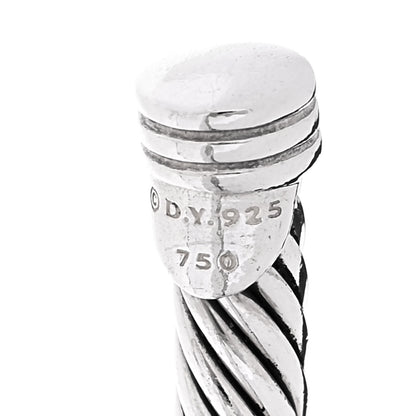 David Yurman Sterling Silver 18K Yellow Gold 4mm X Station Cable Bracelet 3 of 3