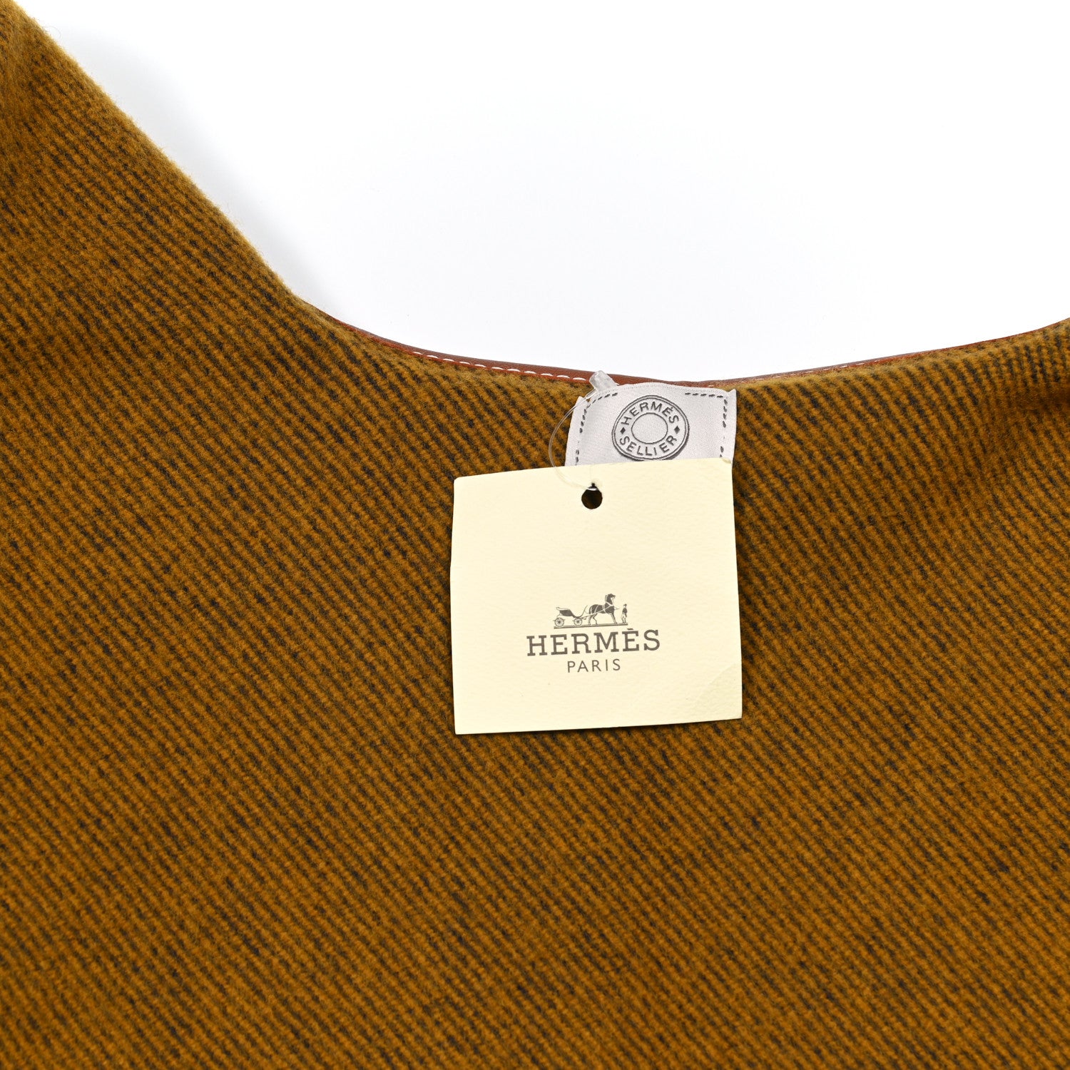 Hermes Merino Wool Cashmere Rocabar Poncho Paille 2 of 3