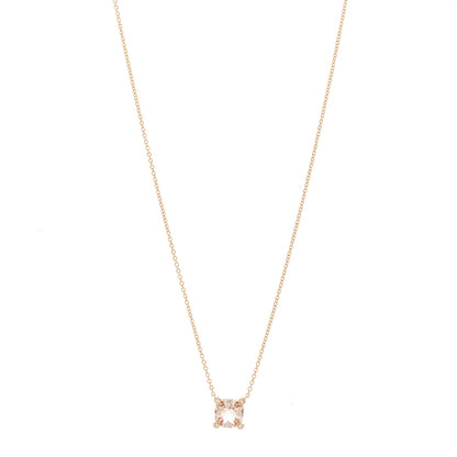David Yurman 18K Rose Gold Diamond Morganite 7mm Petite Chatelaine Pendant Necklace 1 of 5
