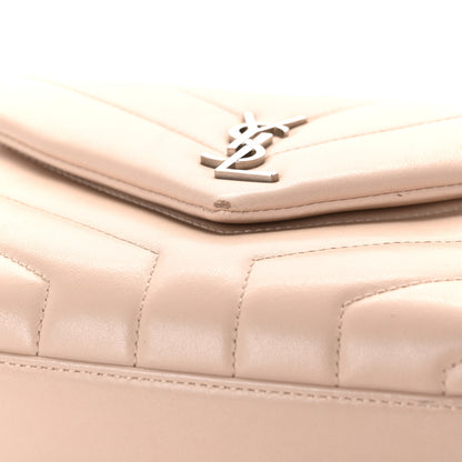 Saint Laurent Calfskin Y Quilted Monogram Toy Loulou Crossbody Bag Nude Powder 12 of 12
