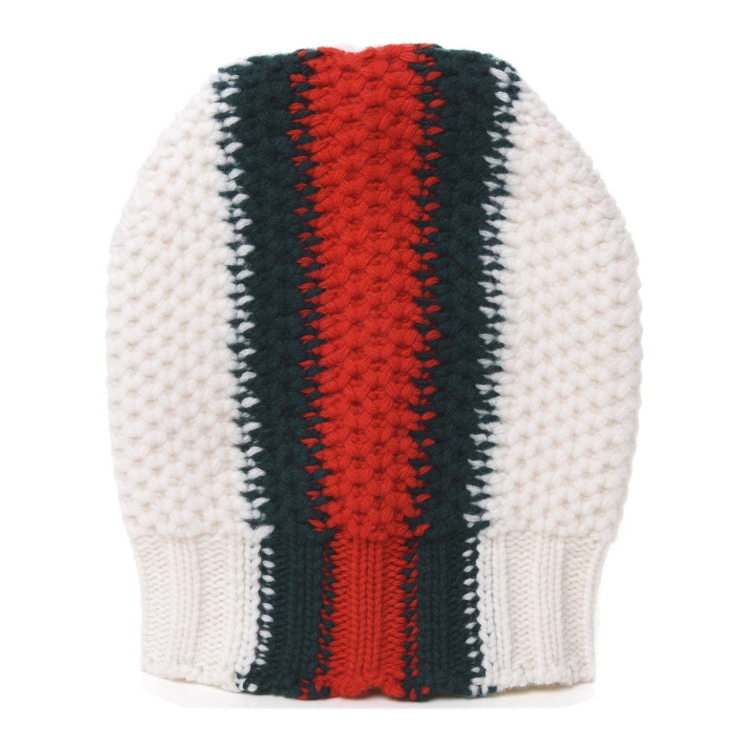 Wool Web Beanie Hat S White