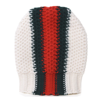 Gucci Wool Web Beanie Hat S White 1 of 4