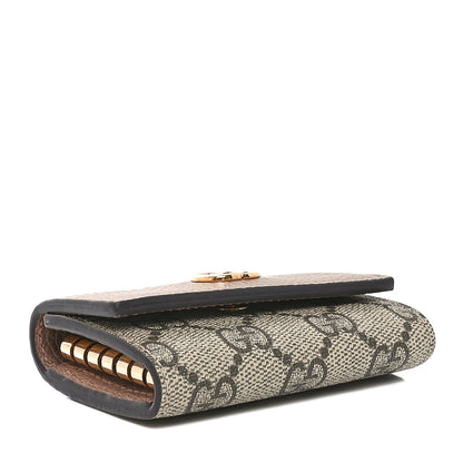 Gucci Dollar Calfskin GG Supreme Monogram GG Marmont 6 Key Holder Case Porcelain Rose Beige Ebony 4 of 7
