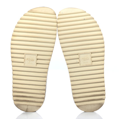 Fendi Rubber Raised Logo Slide Sandals 8 Panna 5 of 10