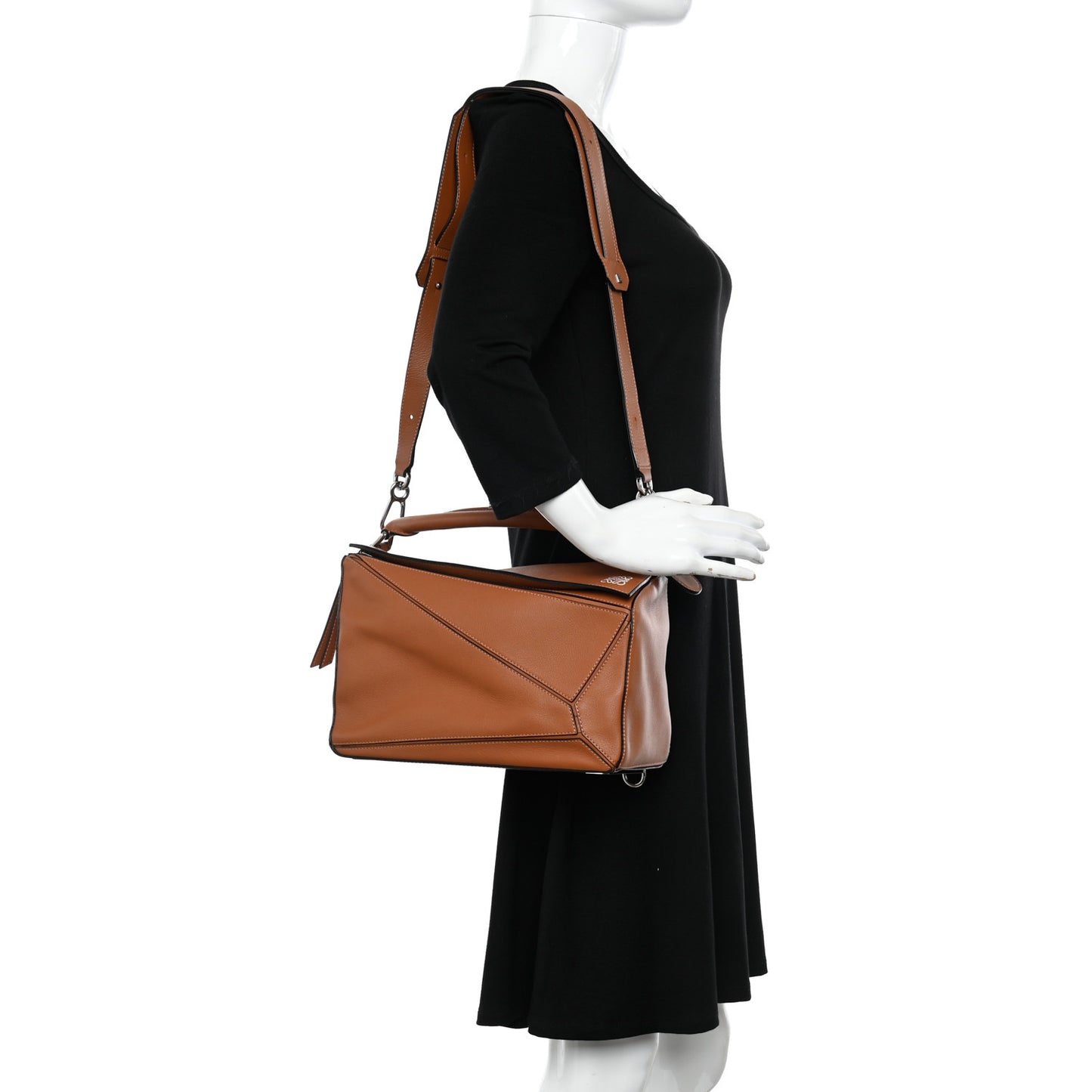 Calfskin Medium Puzzle Bag Tan