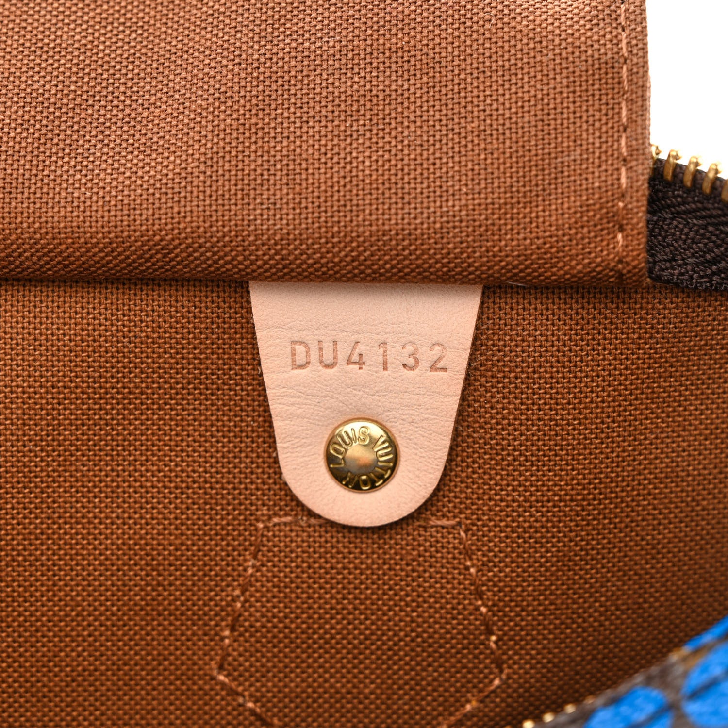 Louis Vuitton Monogram Kusama Town Speedy 30 Blue 7 of 11