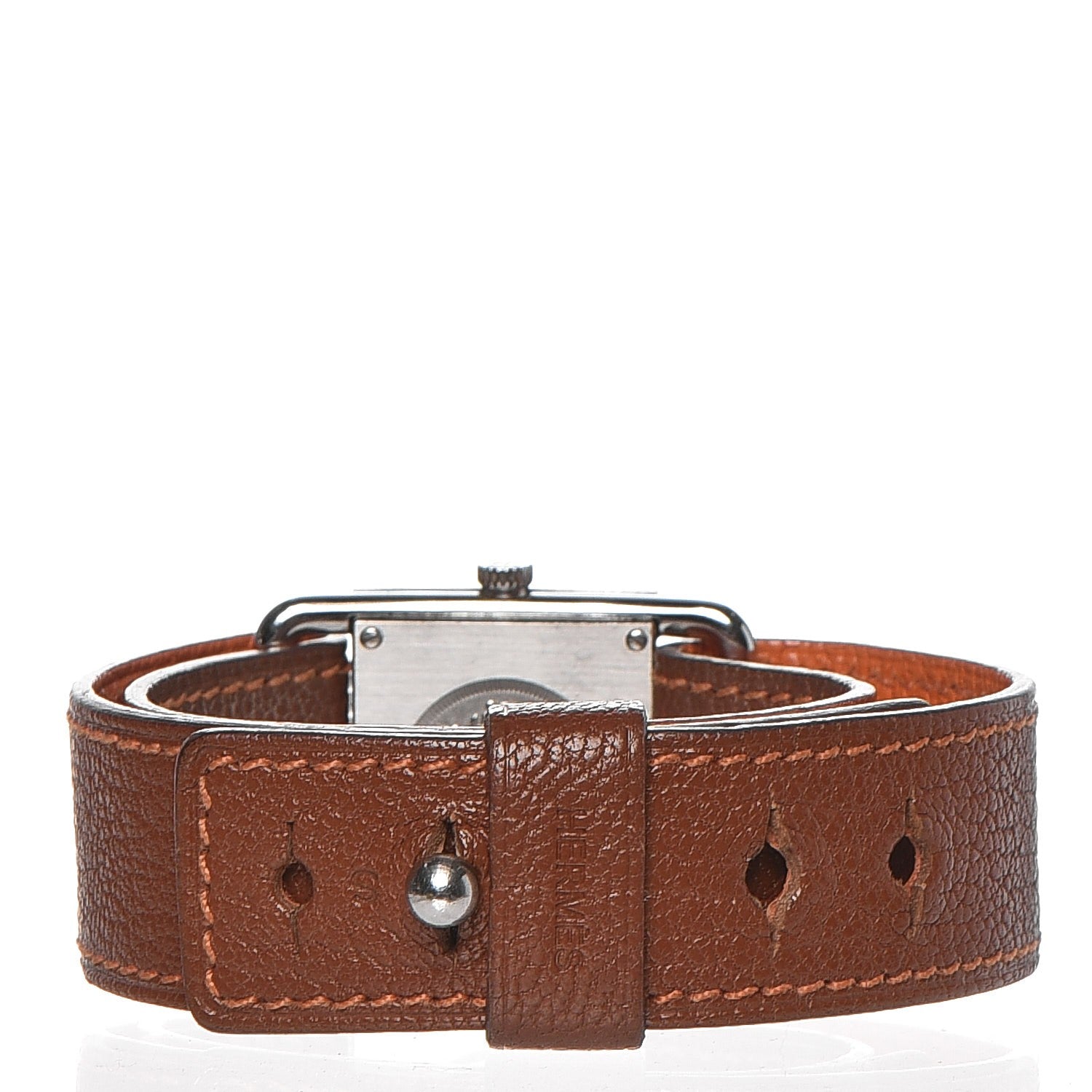 Hermes Stainless Steel Chevre Mysore 25mm Belt Quartz Watch Noisette 3 of 7