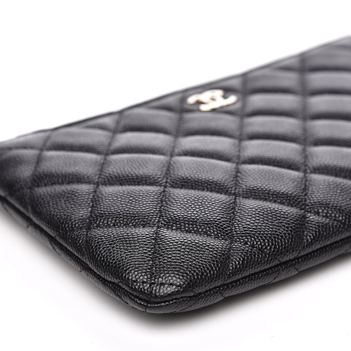 Caviar Quilted Small Pouch Black