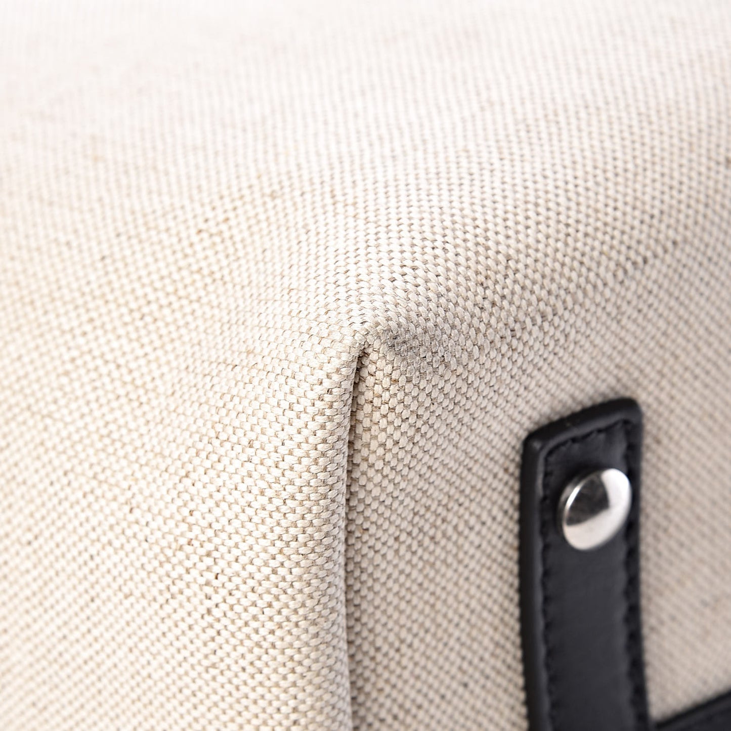 Canvas Smooth Calfskin Medium Belt Bag Black