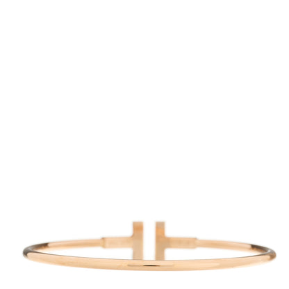 Tiffany 18K Rose Gold Diamond Mother of Pearl T Wire Bracelet 2 of 4