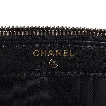 Chanel Calfskin Quilted Pearl Small Clutch With Chain Black 9 of 13