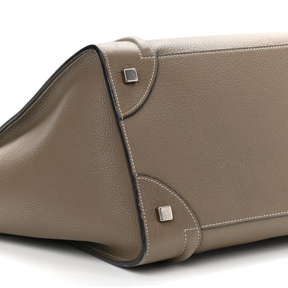 Celine Drummed Calfskin Mini Luggage Souris 7 of 11