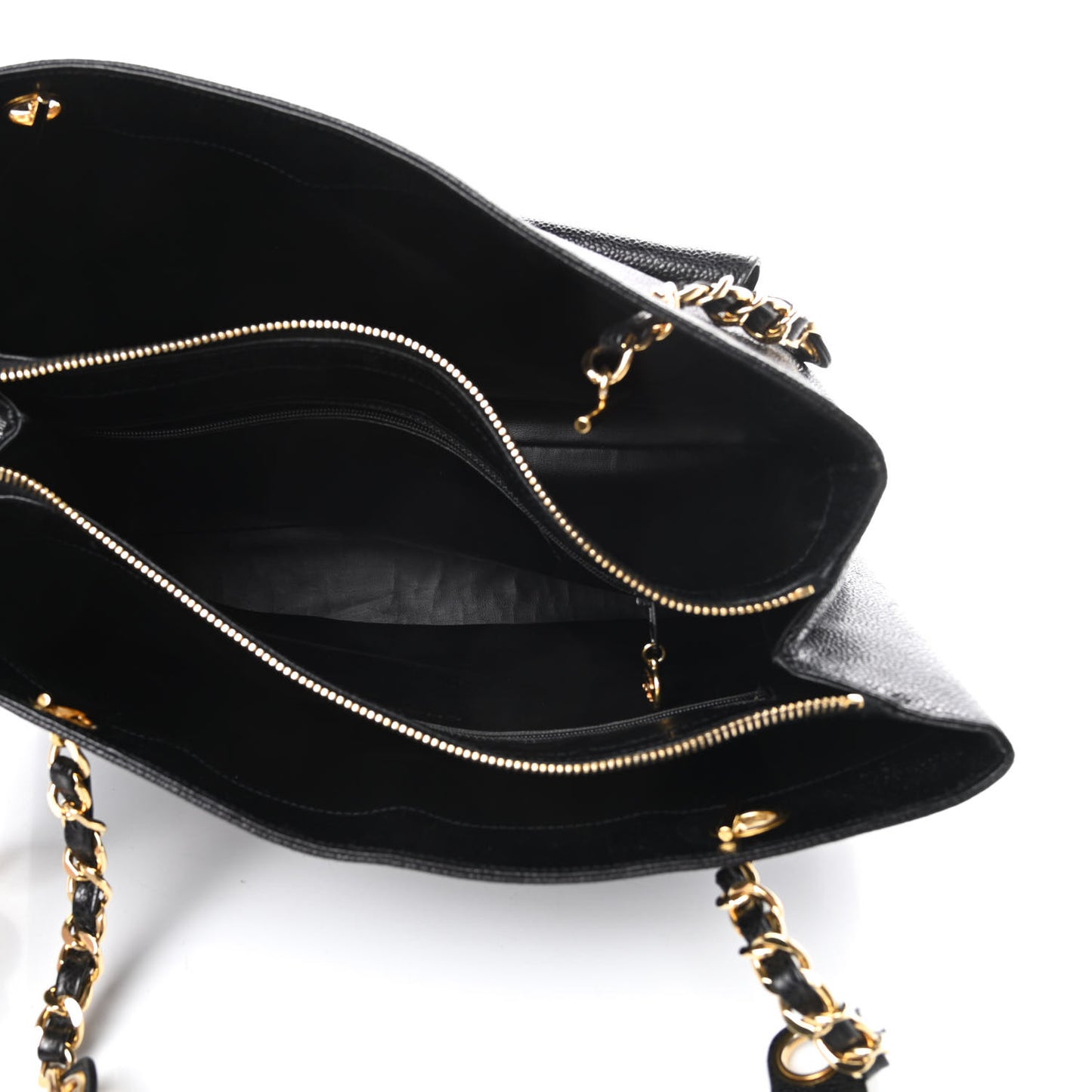 Caviar Flap Shoulder Bag Black
