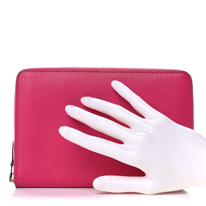 Hermes Chevre Mysore Azap GM Combined Wallet Rose Shocking 2 of 15