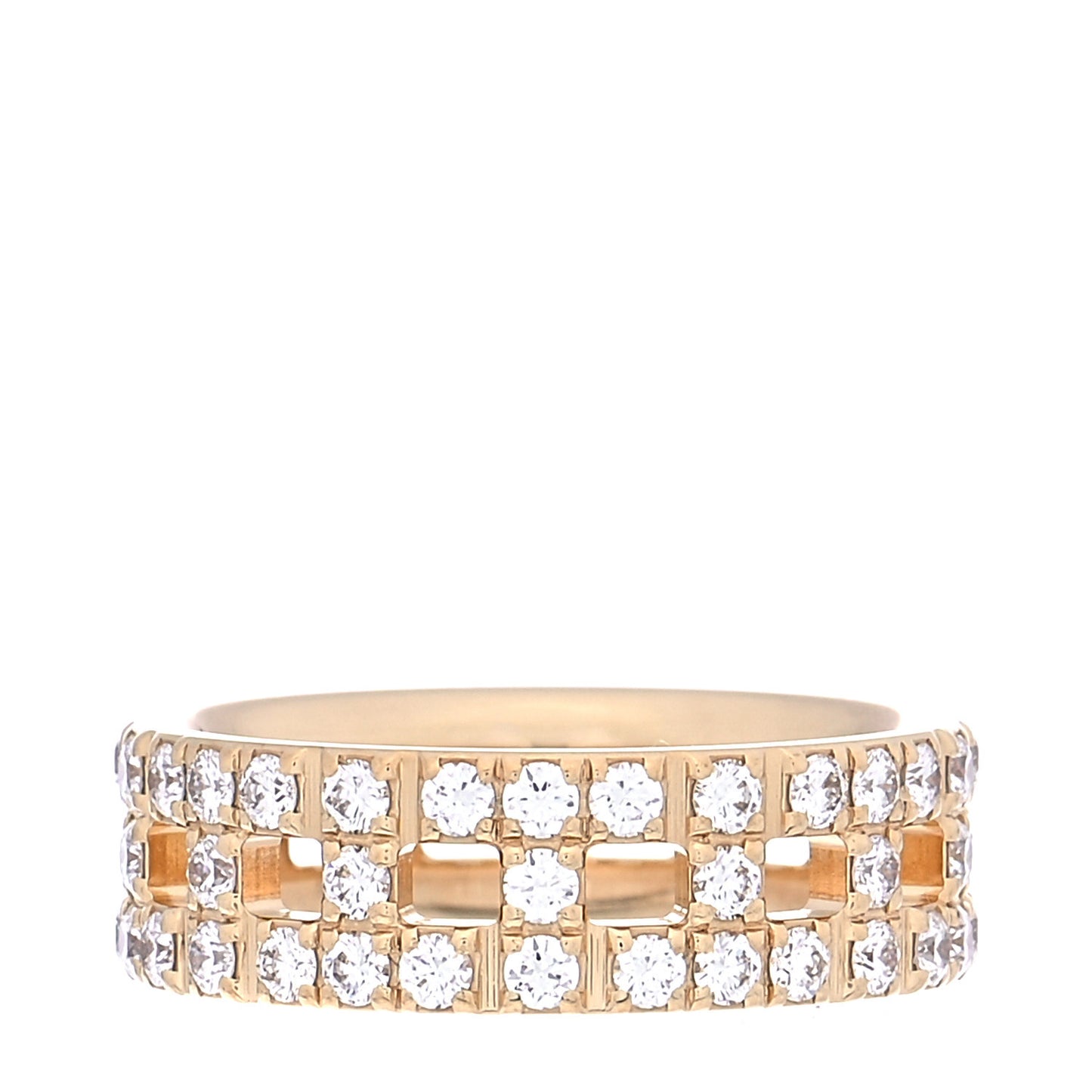 18K Yellow Gold Diamond T True Wide Ring 49 4.75