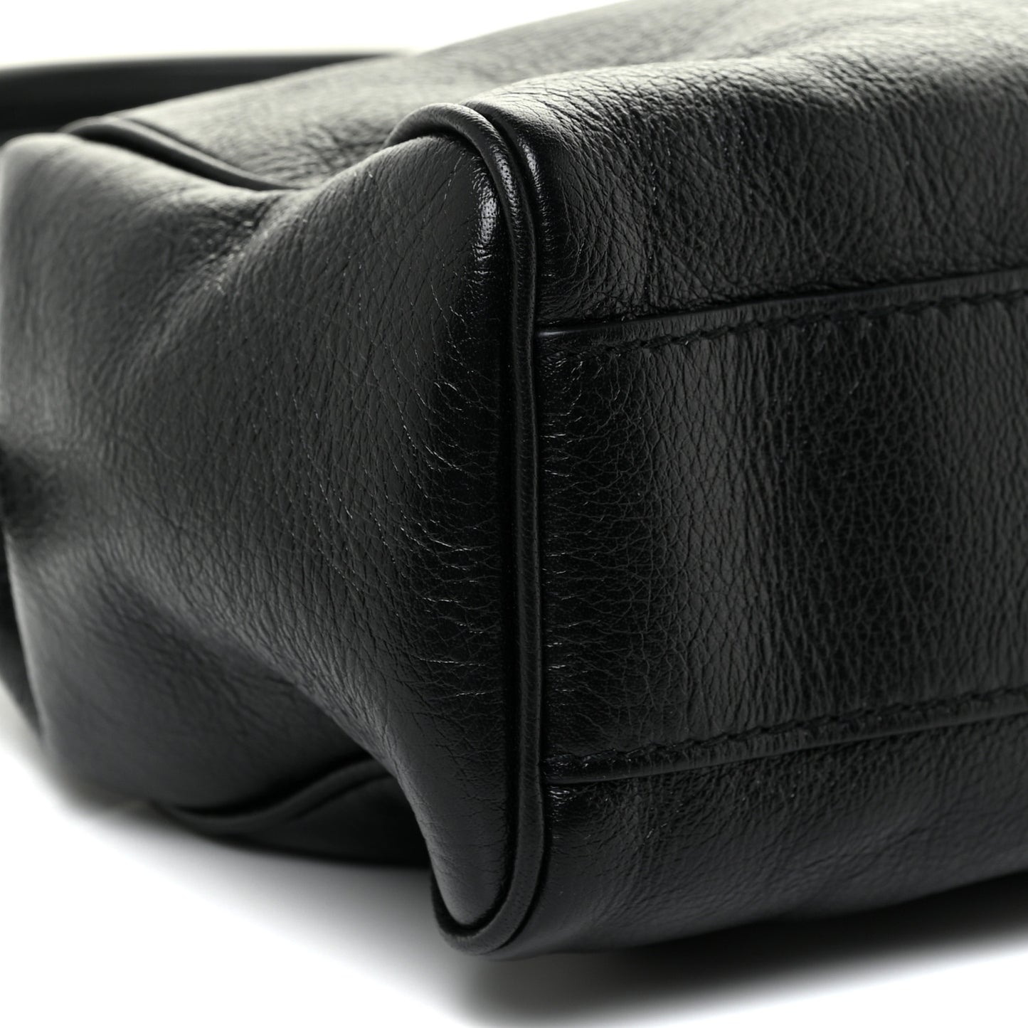 Calfskin Medium Re(Belle) Top Handle Bag Black