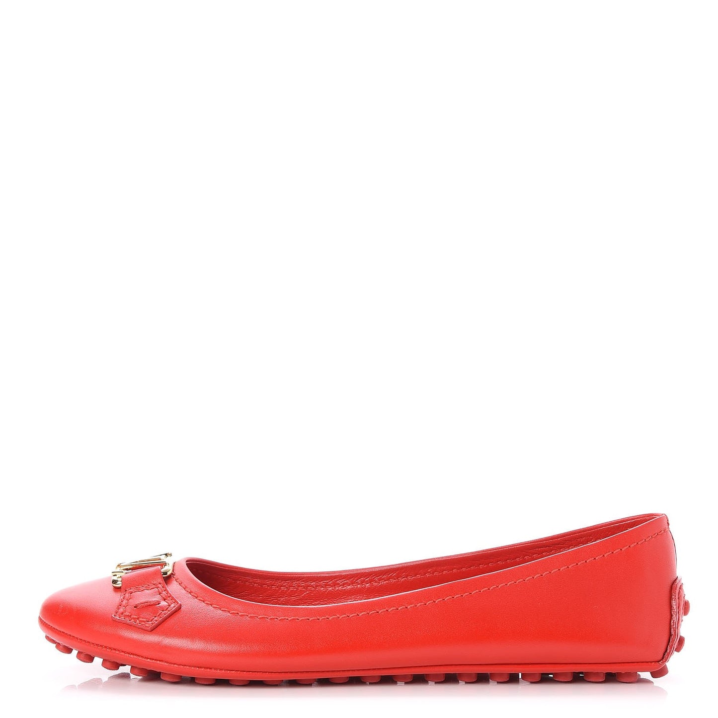 Calfskin Oxford Ballerina Flats 37.5 Rouge